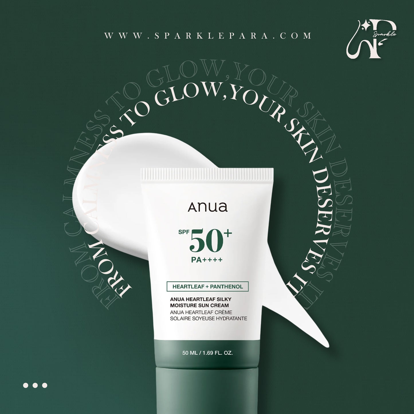 ANUA Heartleaf Silky Moisture Sun Cream SPF50+