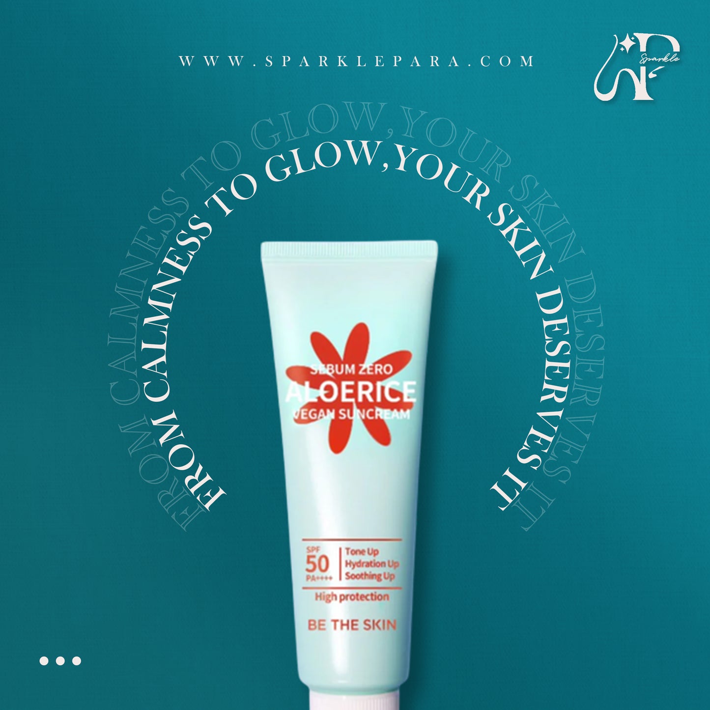 Be The Skin Sebum Zero Aloerice Vegan Suncream SPF50+