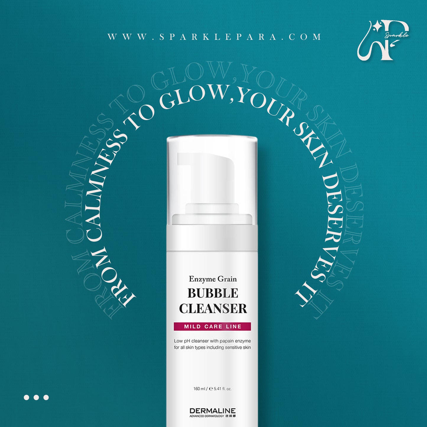 DERMALINE Enzyme Grain BUBBLE CLEANSER