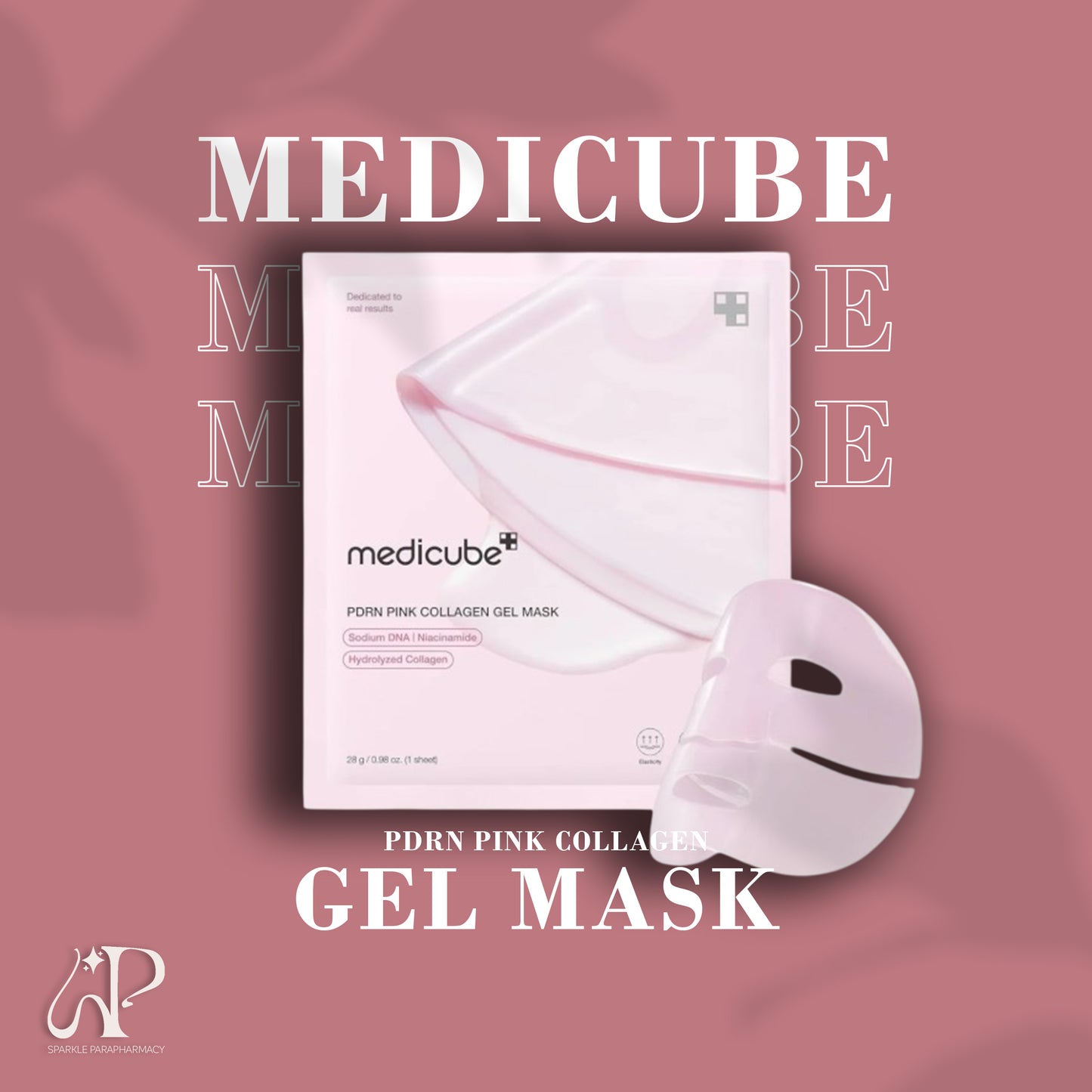 قناع جل الكولاجين الوردي من MEDICUBE PDRN