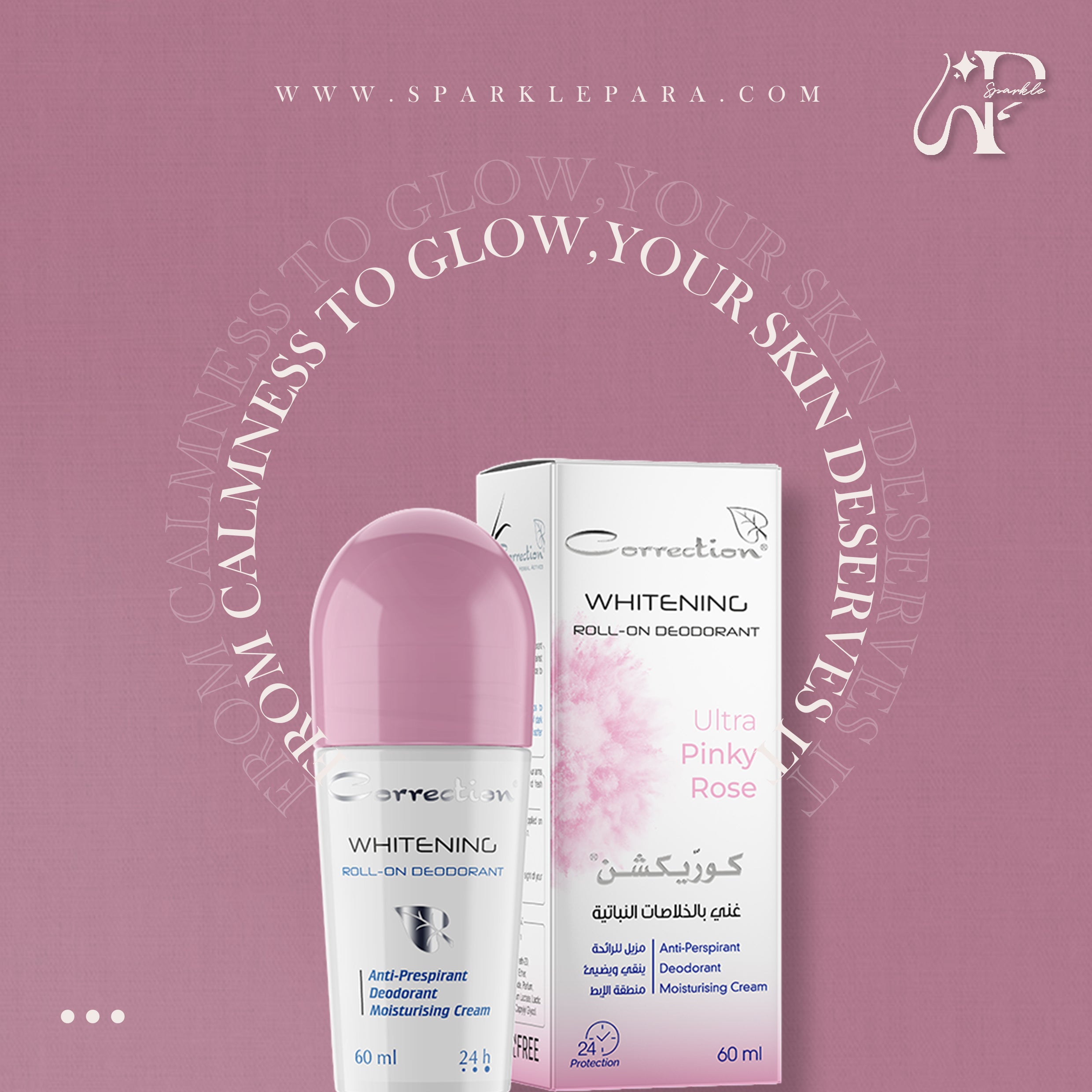 Correction Whitening Roll-on Deodorant | Ultra Pinky Rose