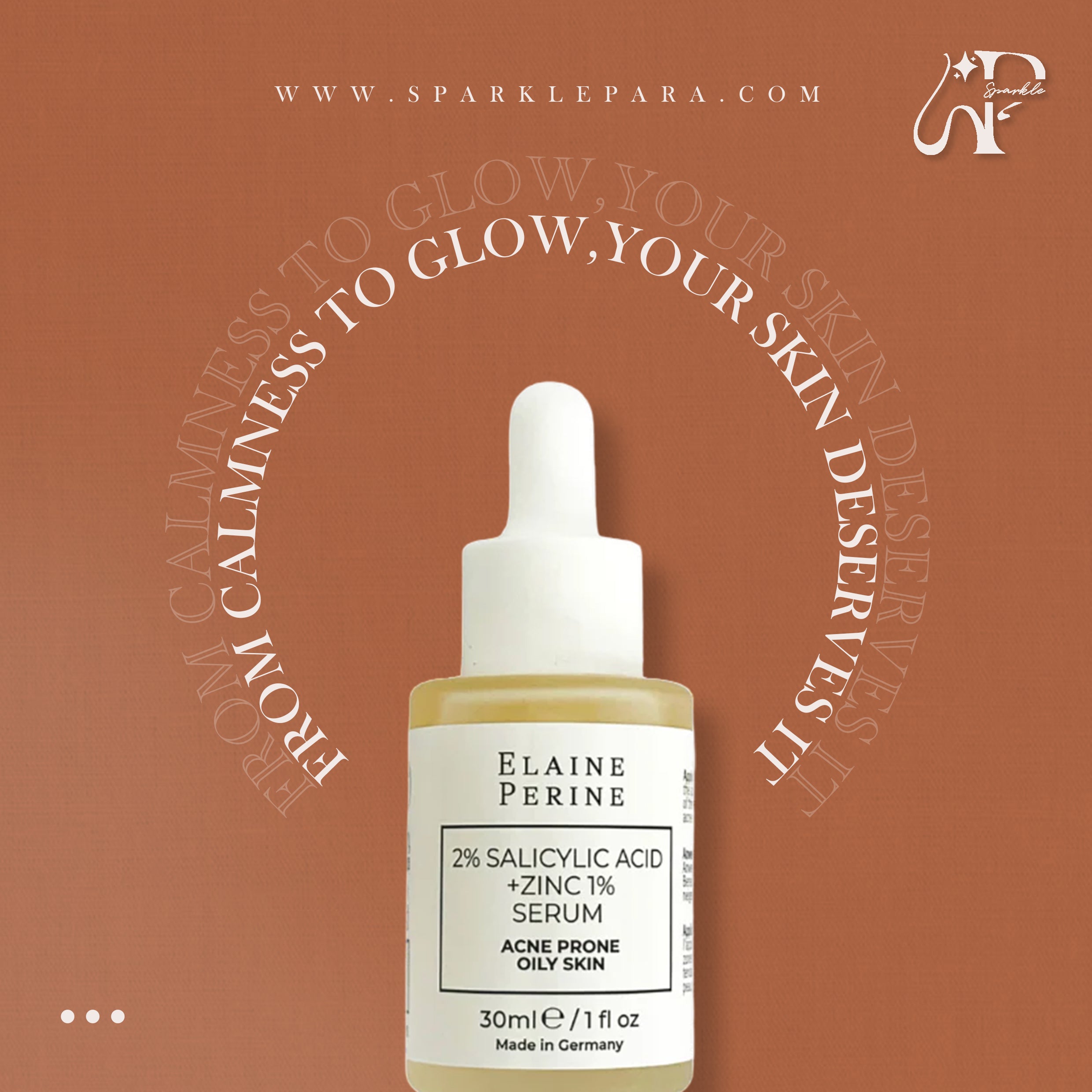 Elaine Perine 2%Salicylic Acid +Zinc 1% serum 30ml‏