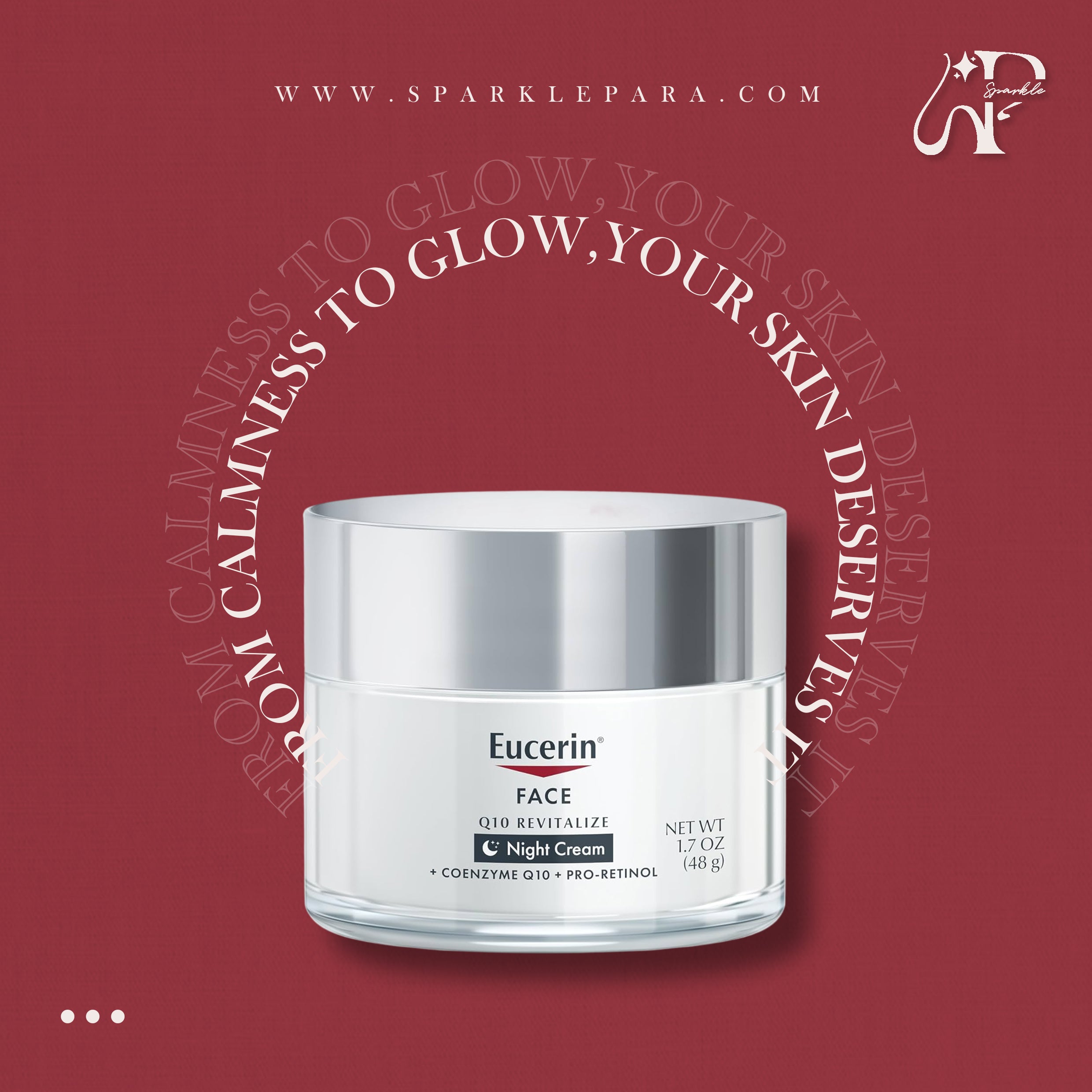 Eucerin Q10 Revitalize Night Cream coenzyme Q10 + Pro-Retinol, Facial Cream ‏