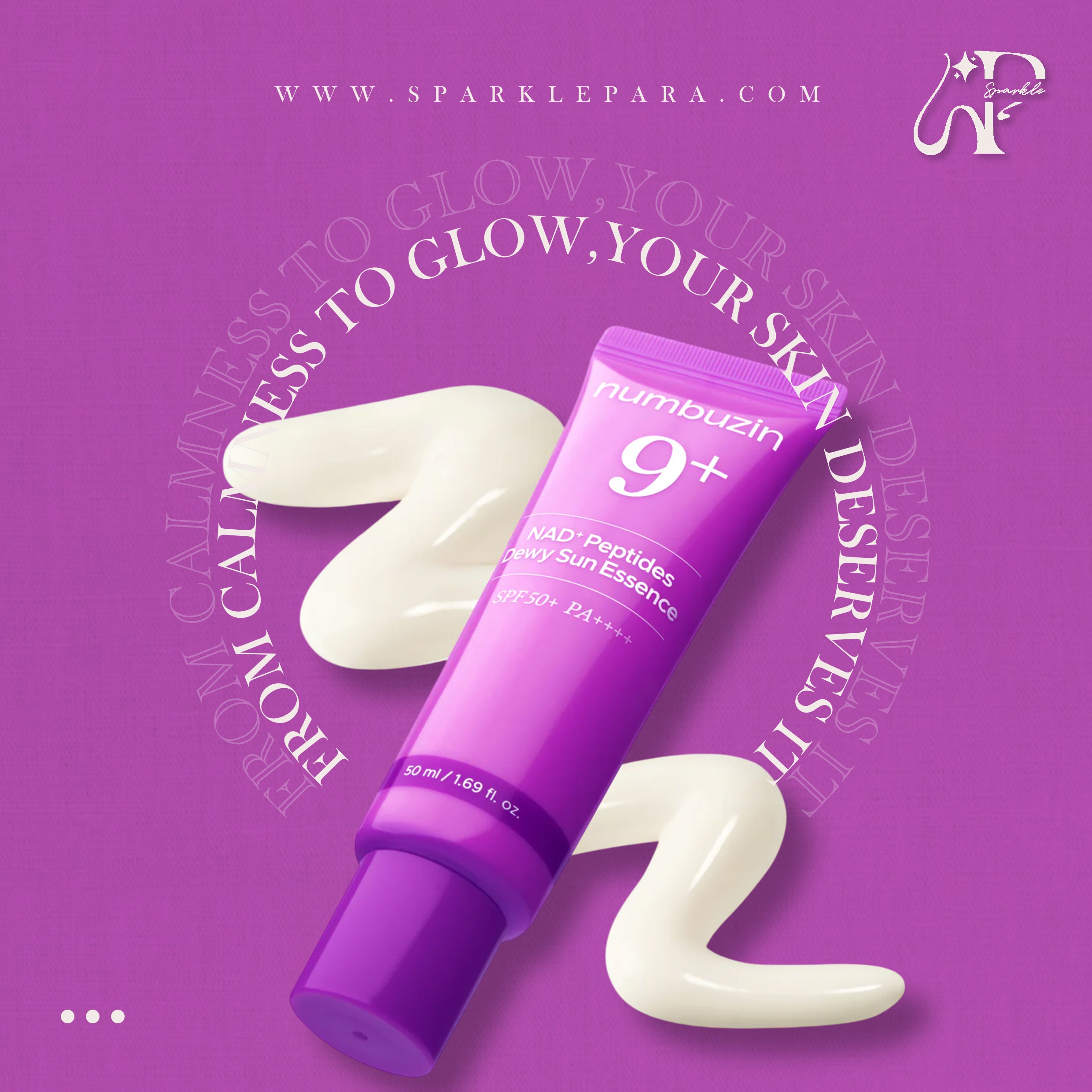 NUMBUZIN No.9 NAD+ 9 Peptides Dewy Sun Essence SPF50+