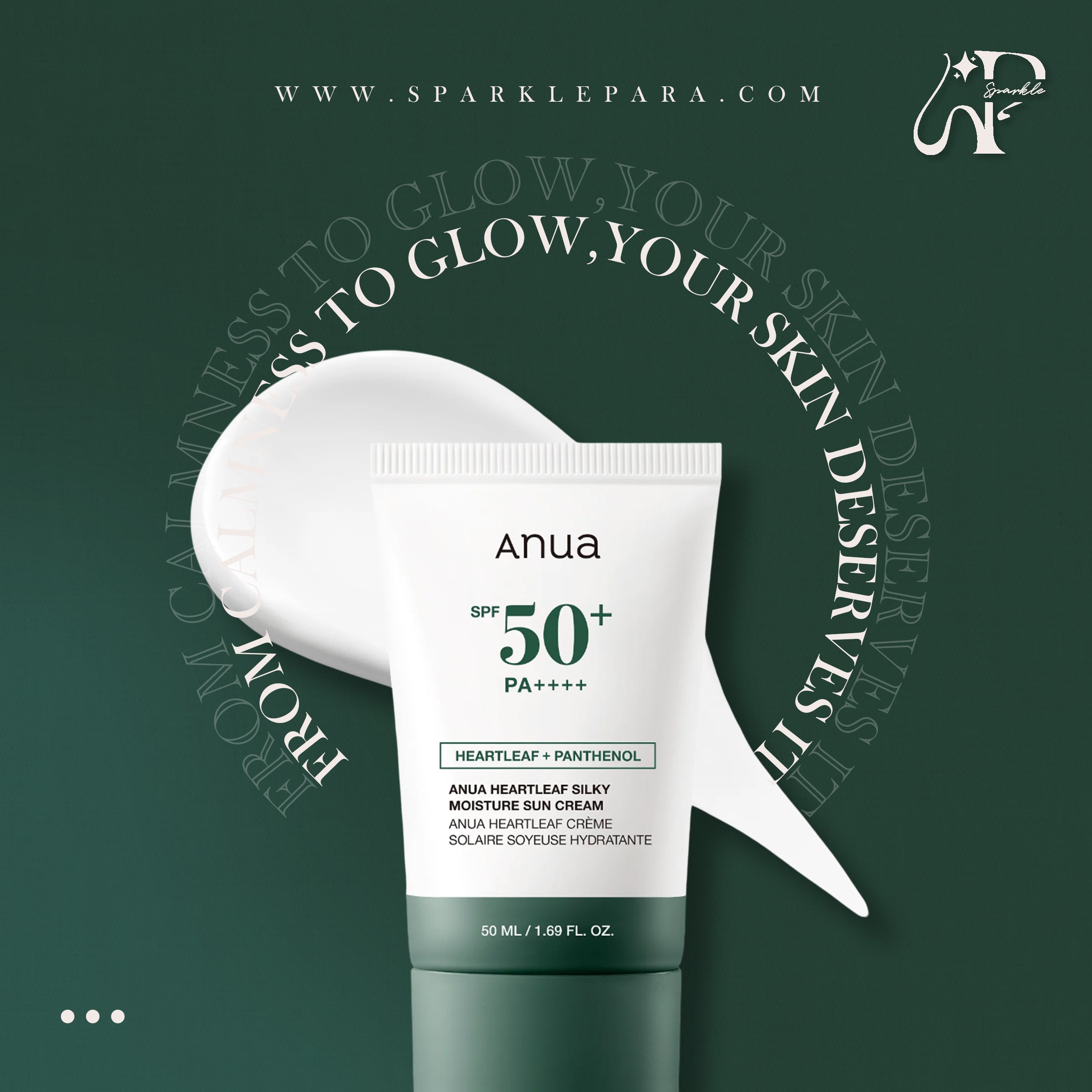ANUA Heartleaf Silky Moisture Sun Cream SPF50+