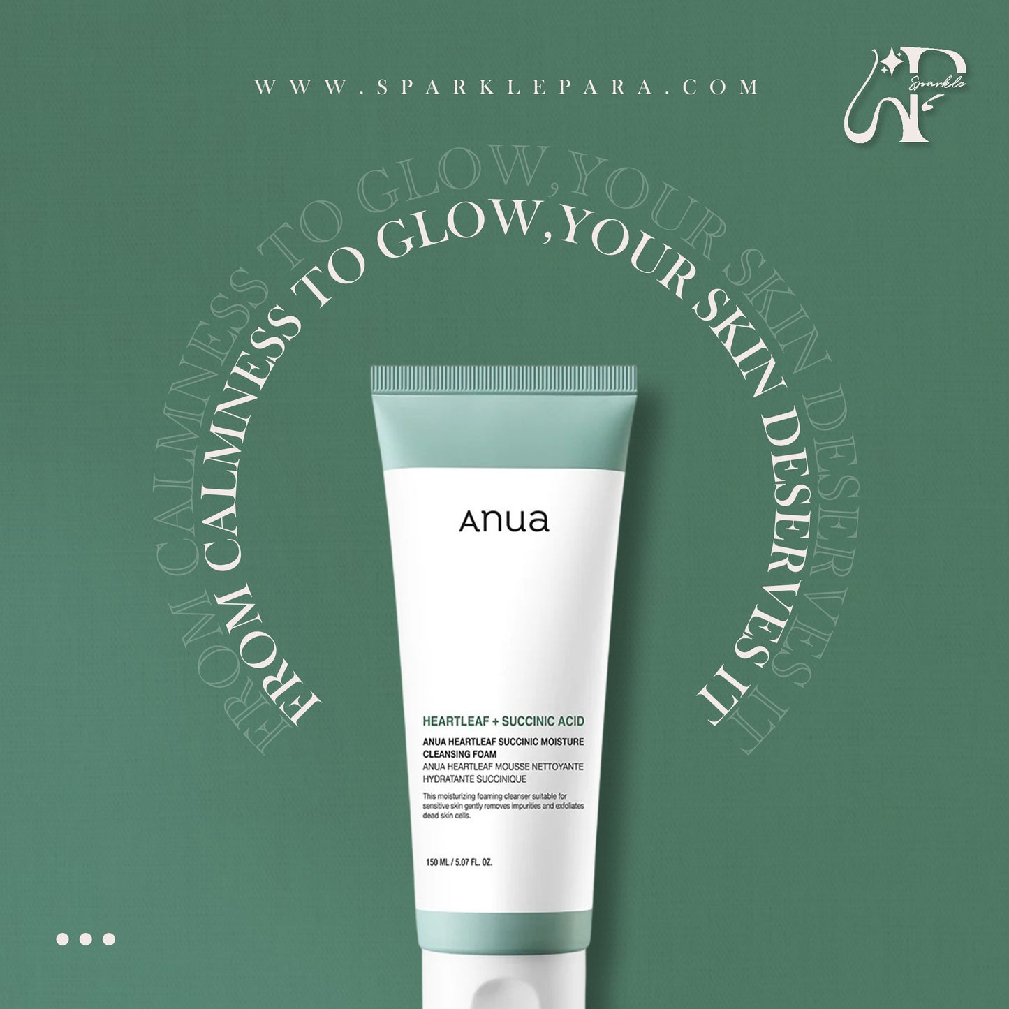 Anua Heartleaf Succinic Acid Moisture Cleansing Foam