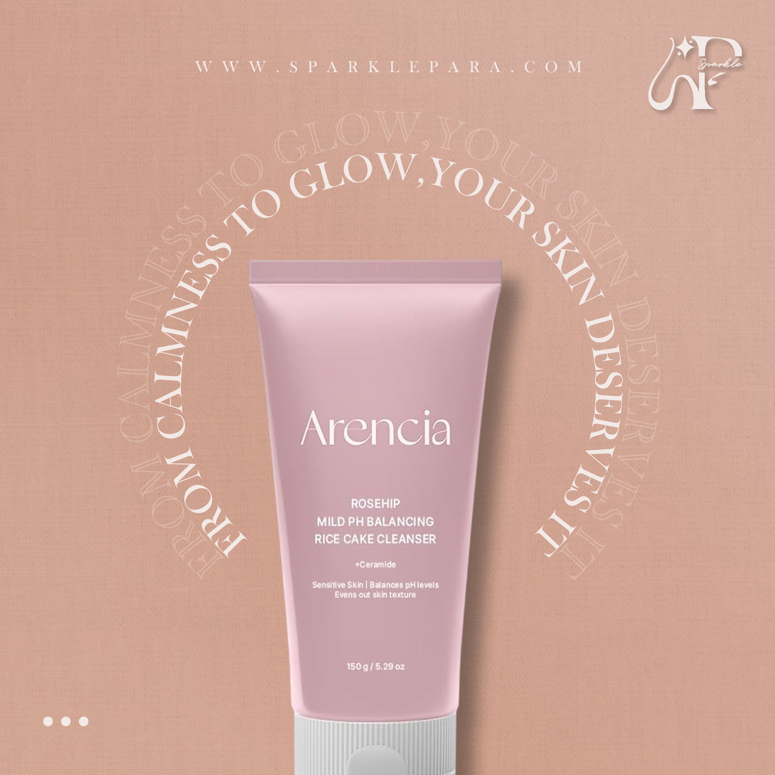ARENCIA Rosehip Rice Cake Cleanser