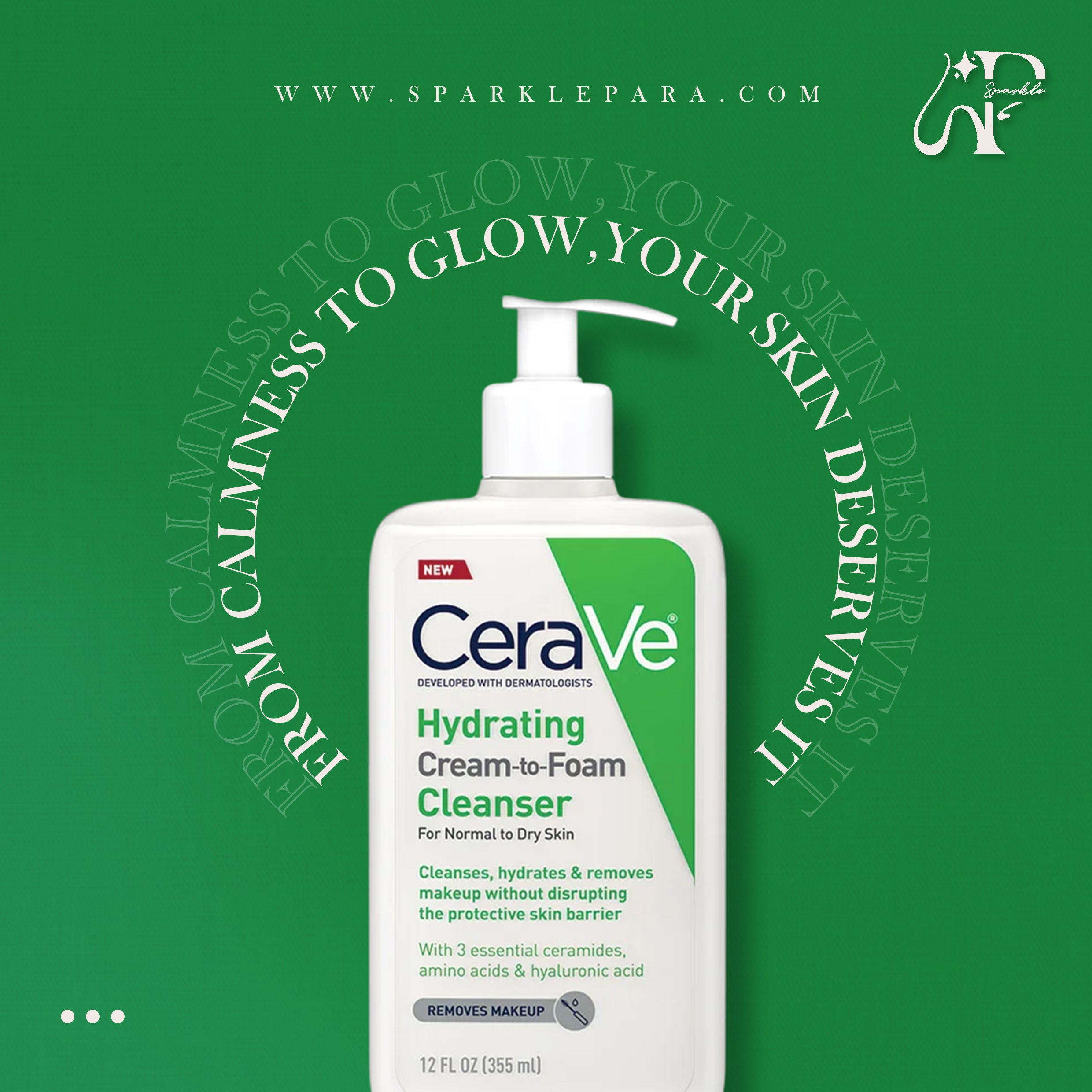 CeraVe Hydrating cream to foam cleanser ‏