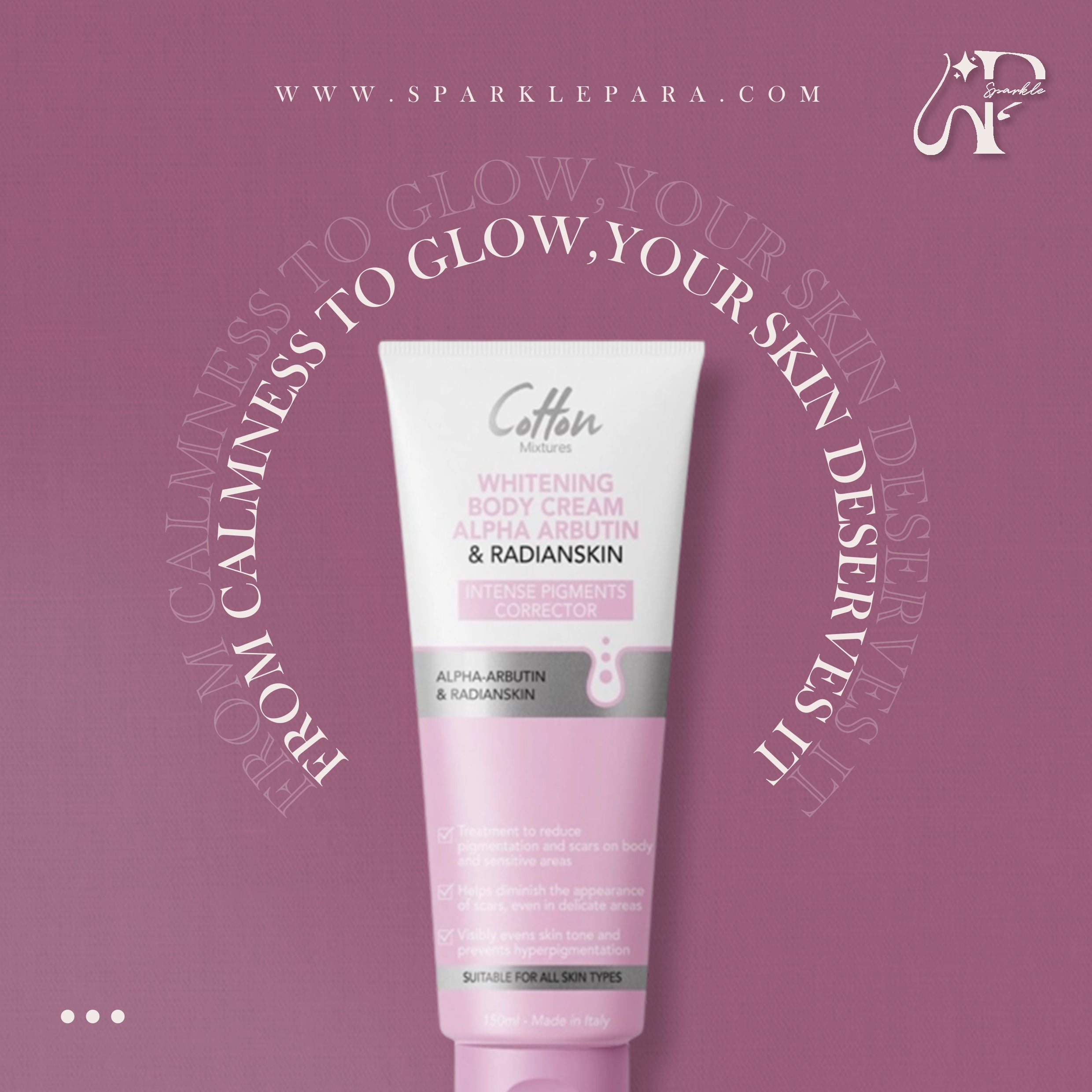 Cotton Whitening Body Cream | Intense Pigments Corrector