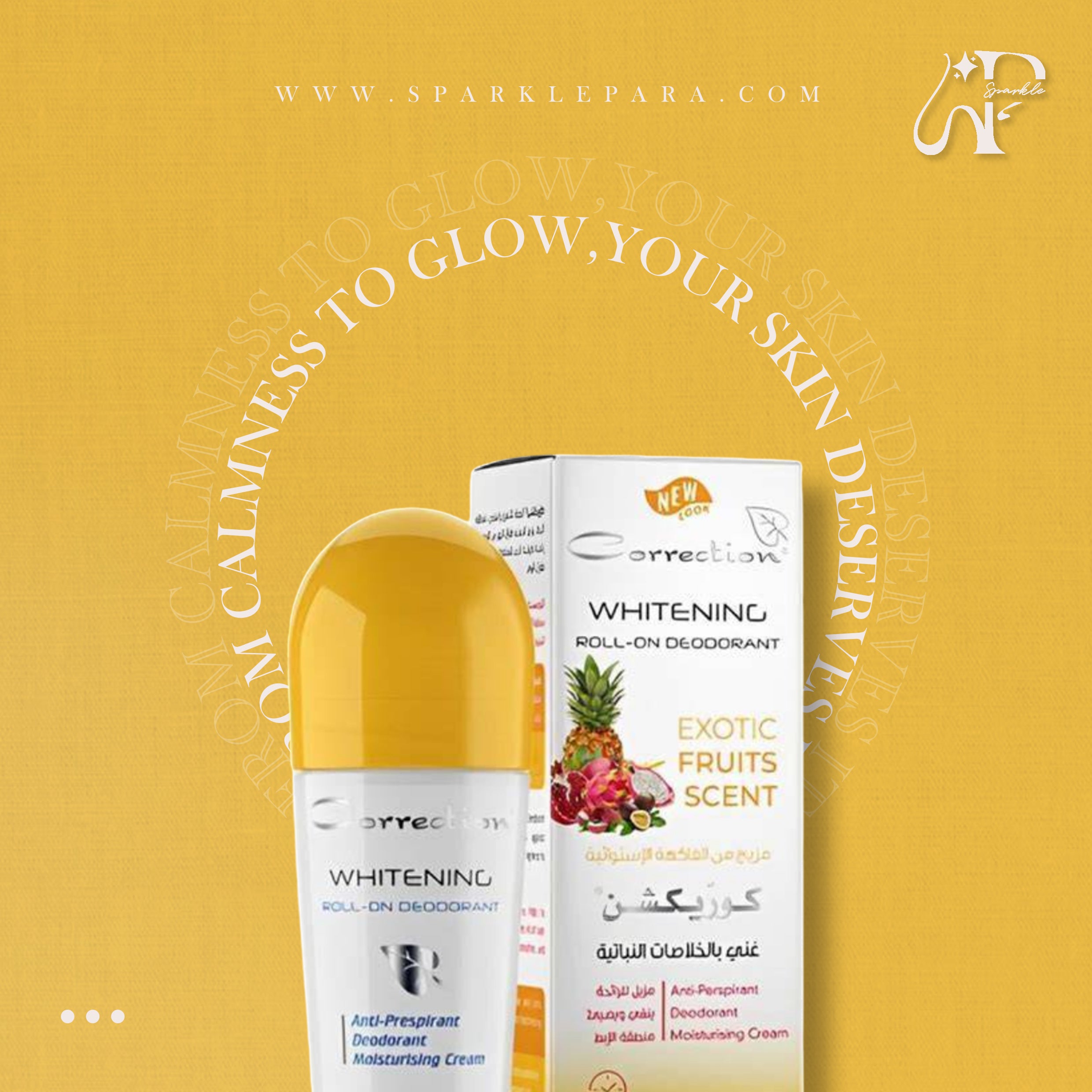 Correction Whitening Roll On Deodorant - Exotic Fruits Scent
