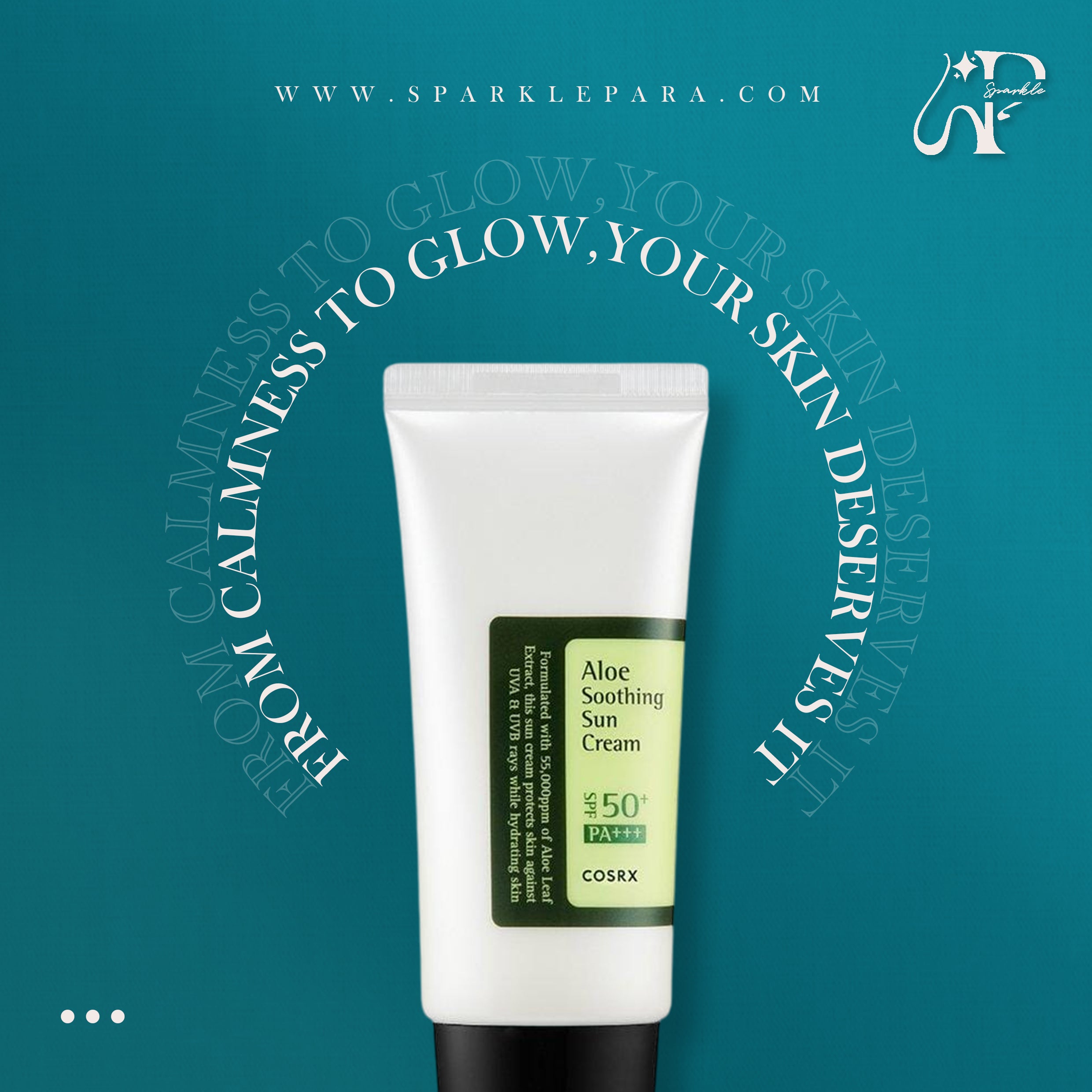 COSRX Aloe Soothing Sun Cream SPF50+‏