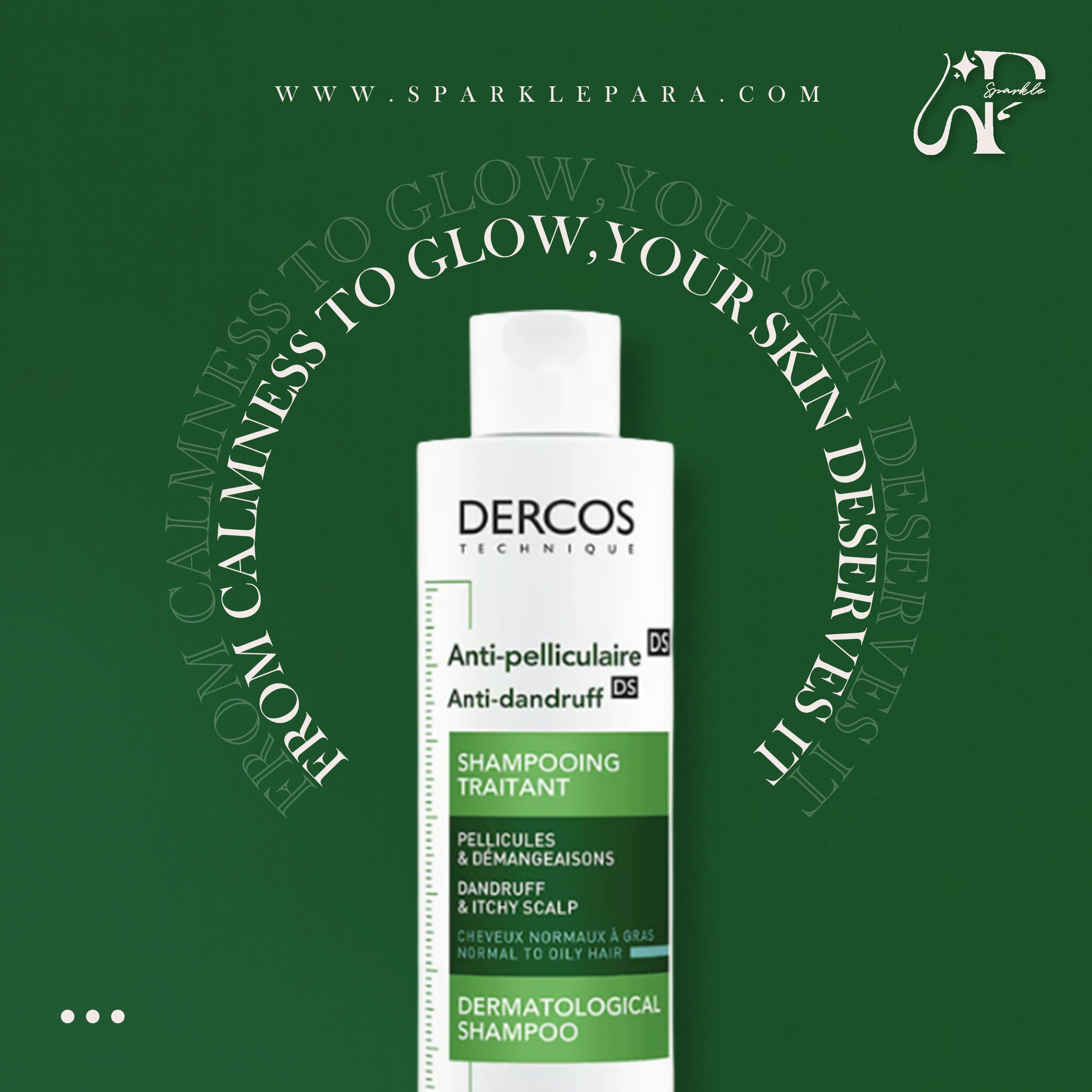 Vichy Dercos Anti-Dandruff Shampoo Normal to Oily Hair 200mL شامبو ضد القشرة لفروة الرأس الدهنية