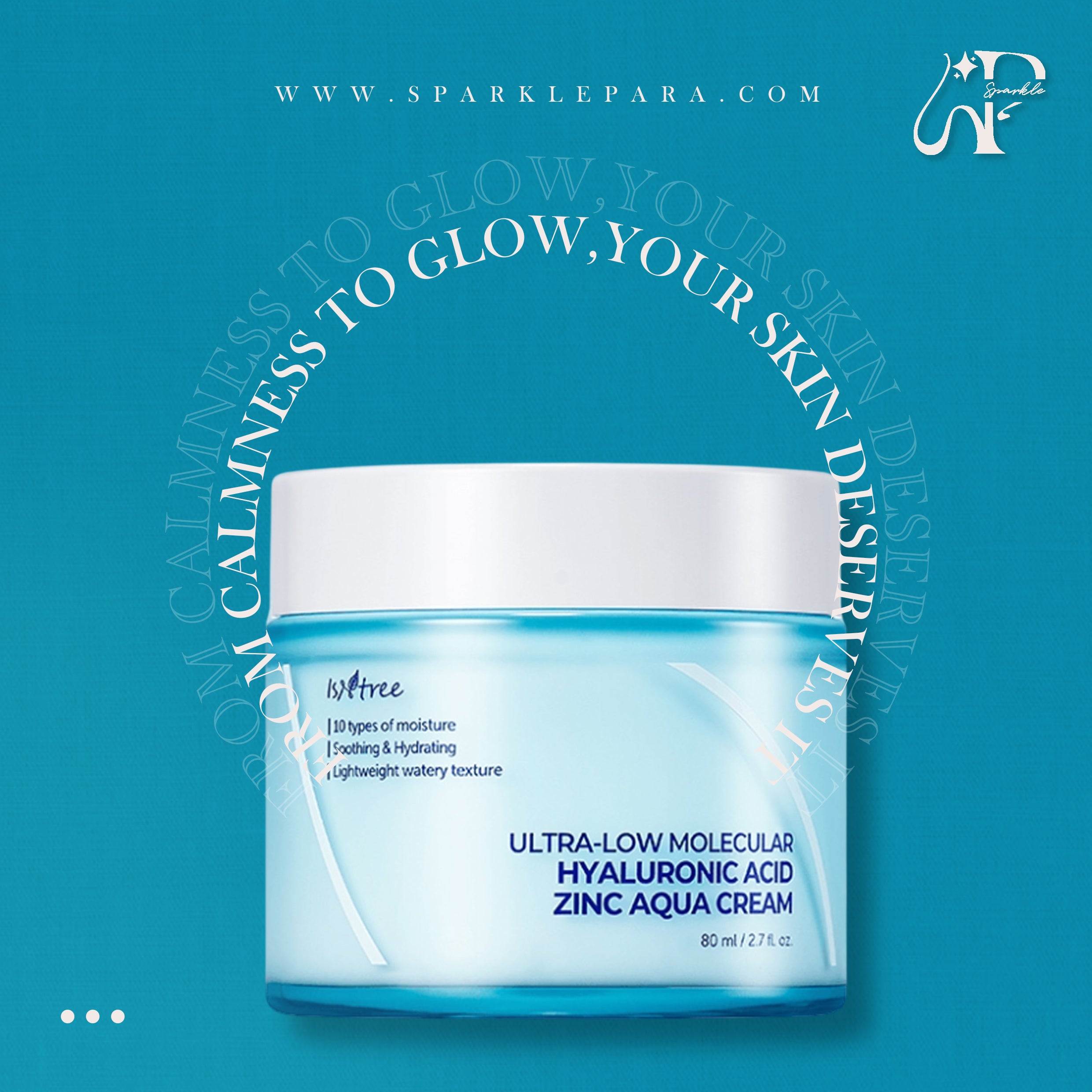 Isntree Ultra-Low Molecular Hyaluronic Acid Zinc Aqua Cream ‏
