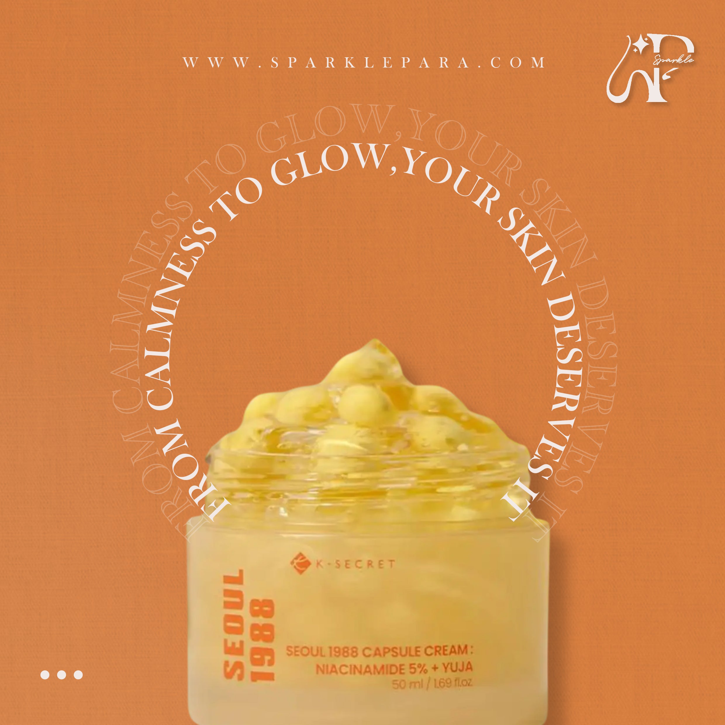 K-SECRET SEOUL 1988 Capsule Cream | 5% Niacinamide + Yuja ‏