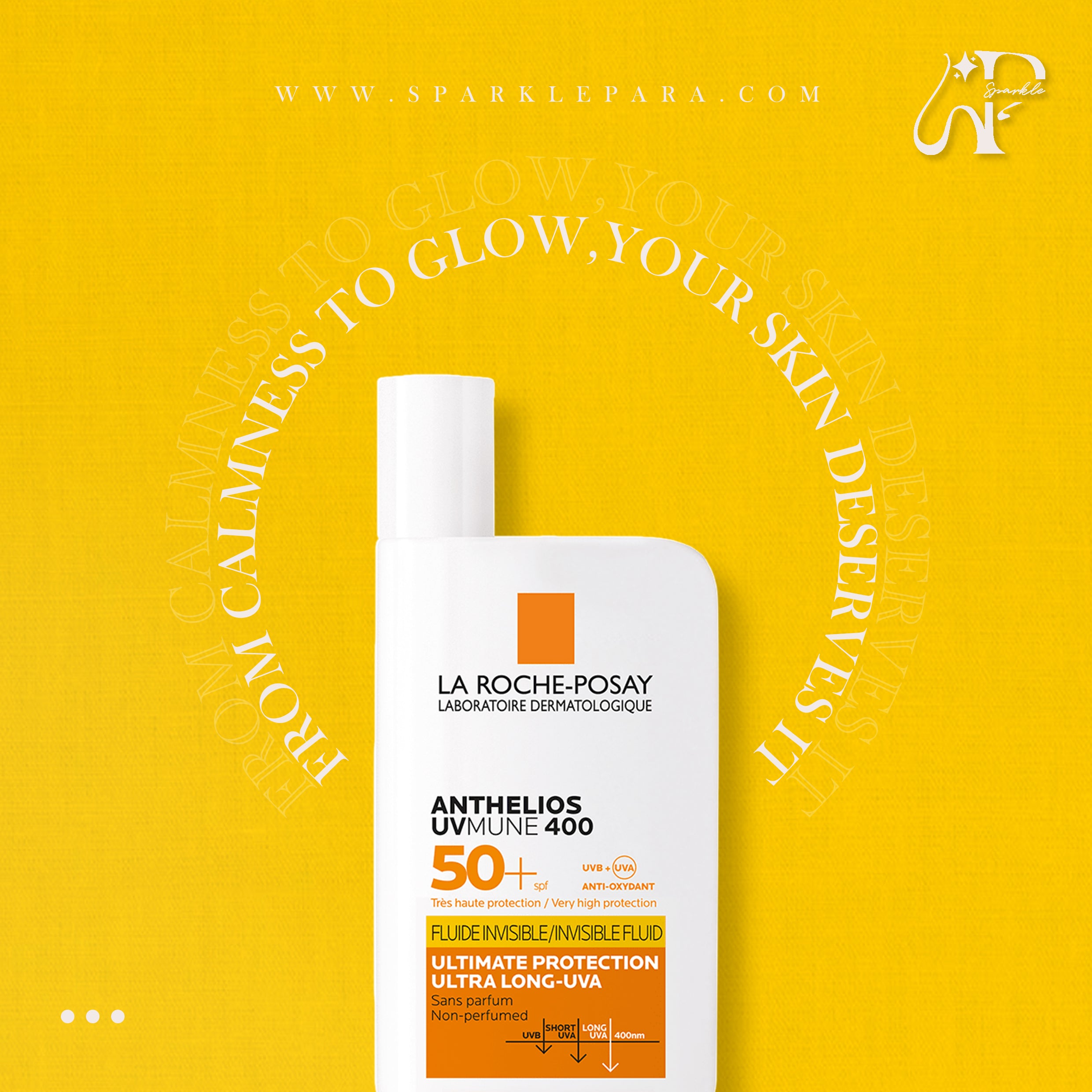 La Roche-Posay Anthelios Uvmune 400 invisible Fluid SPF50+ sunscreen‏