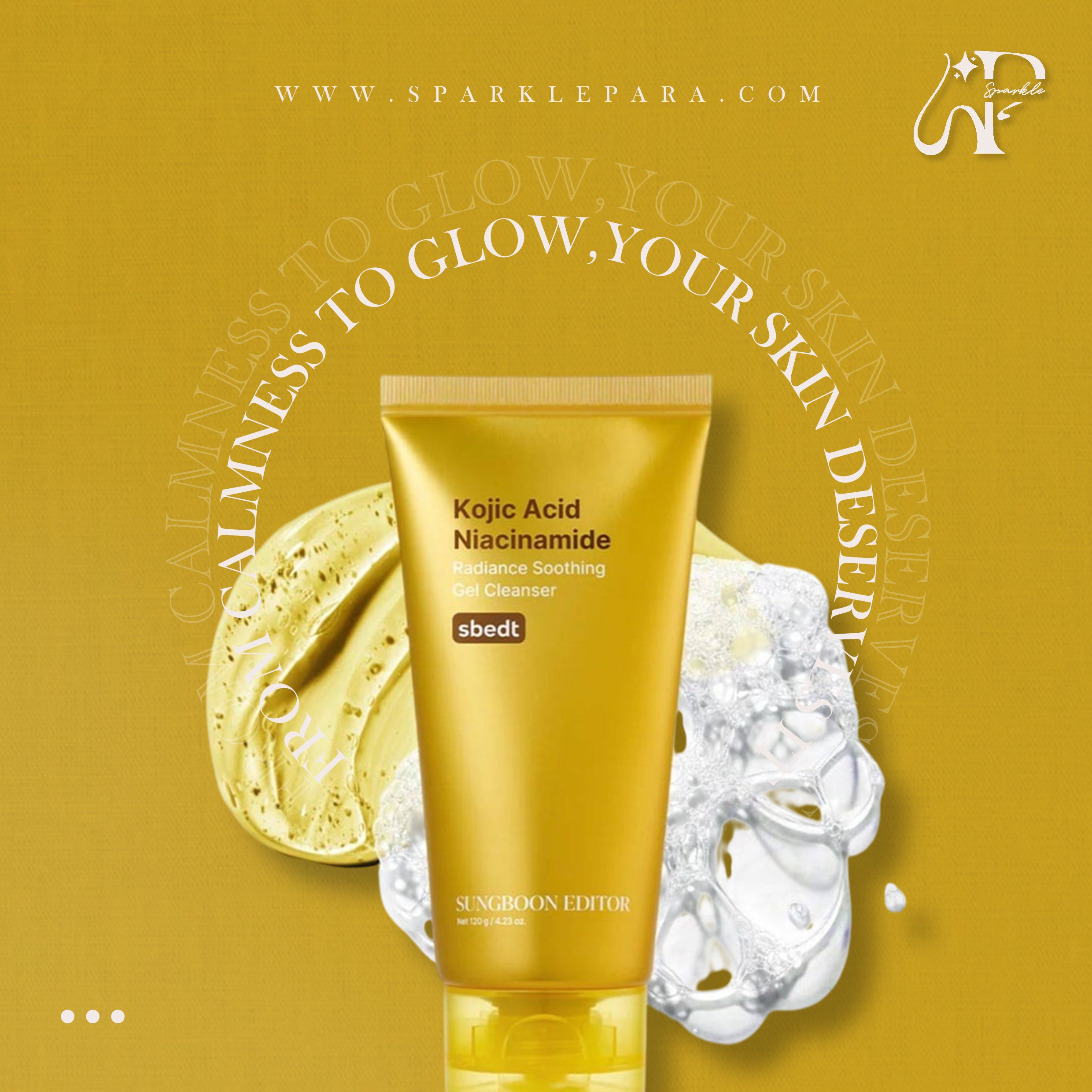 SUNGBOON EDITOR Kojic Acid Niacinamide Radiance Soothing Gel Cleanser