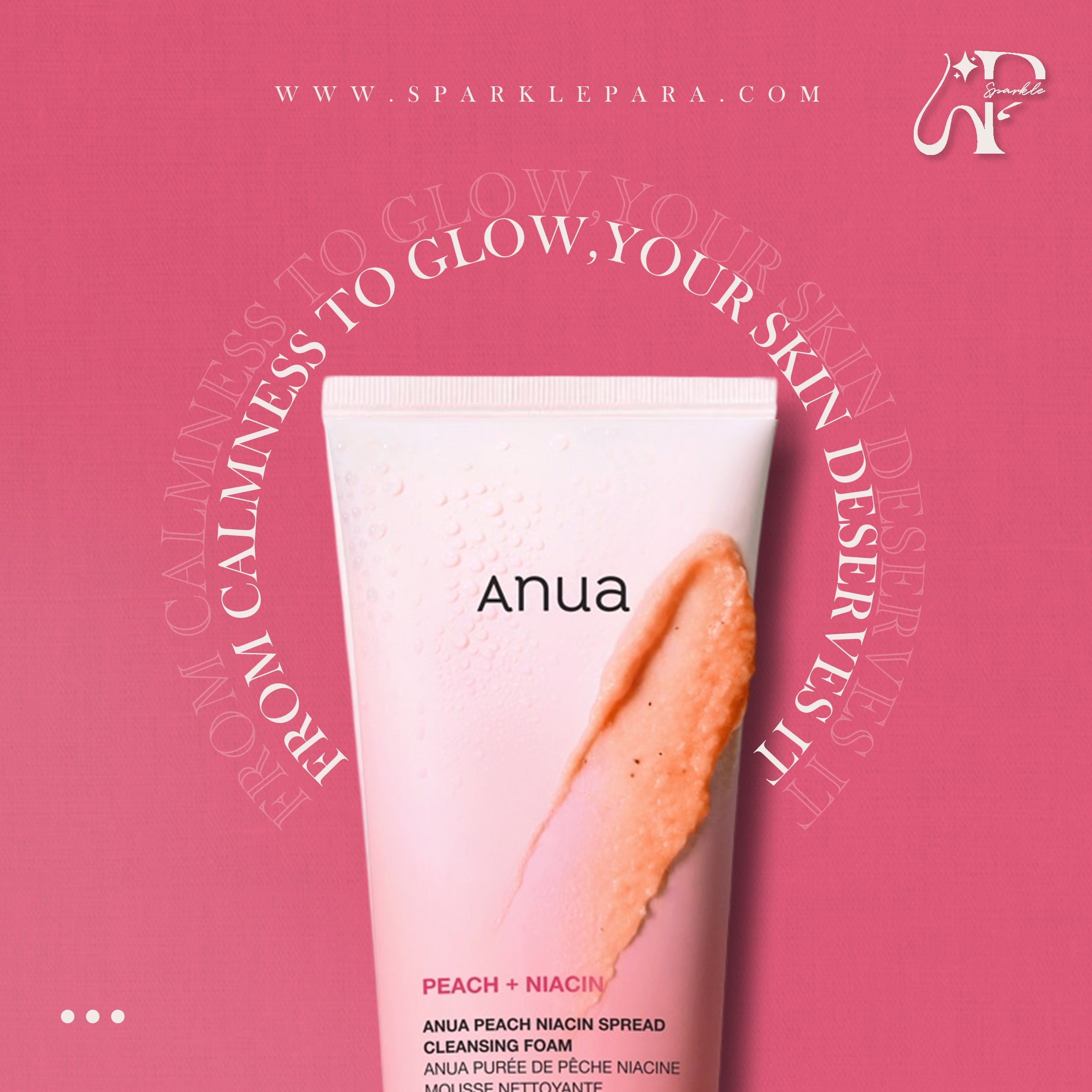 Anua Peach Niacin Spread Cleansing Foam‏