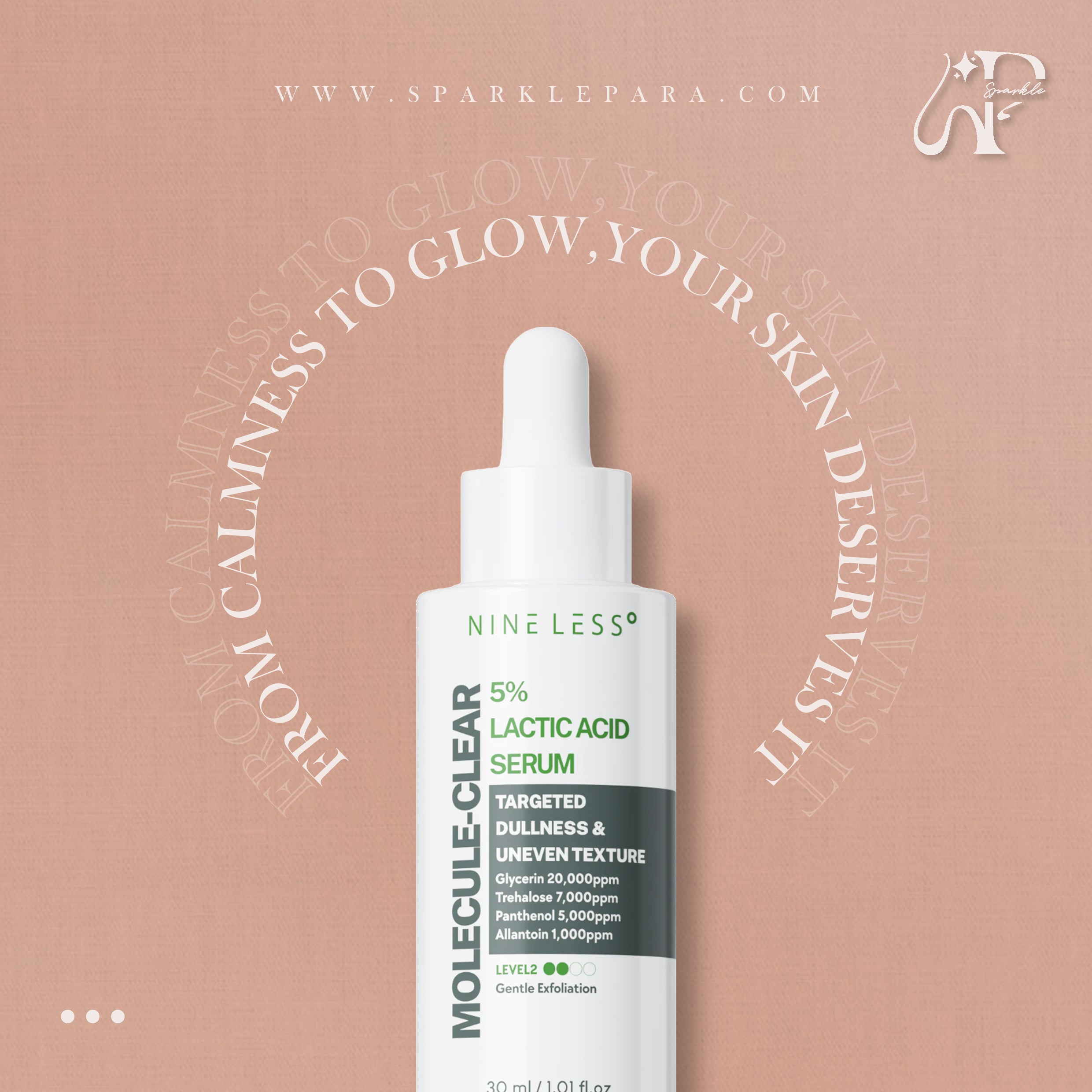 NINE LESS - Molecule-Clear 5% Lactic Acid Serum 30ml