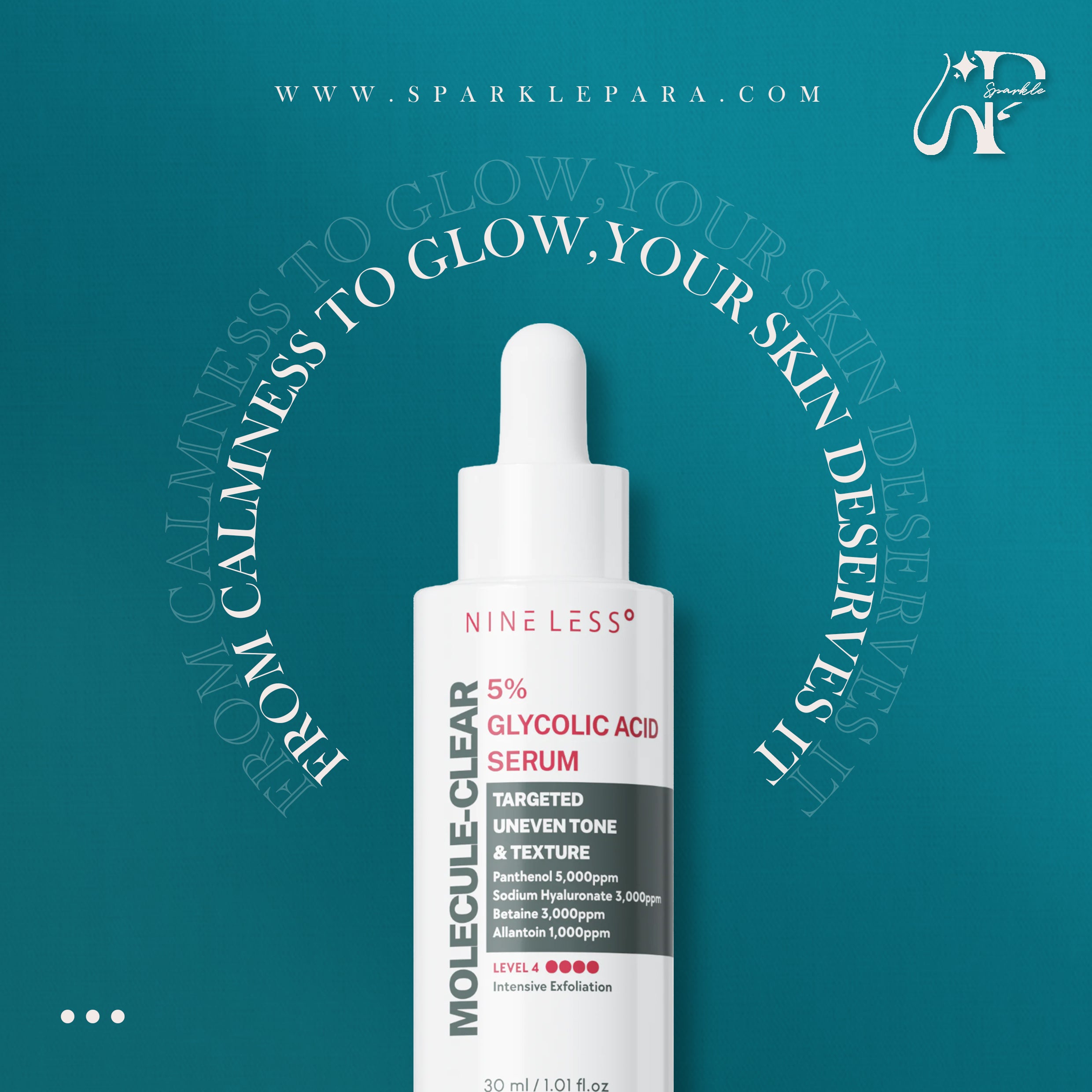 NINE LESS - Molecule-Clear 5% Glycolic Acid Serum 30ml