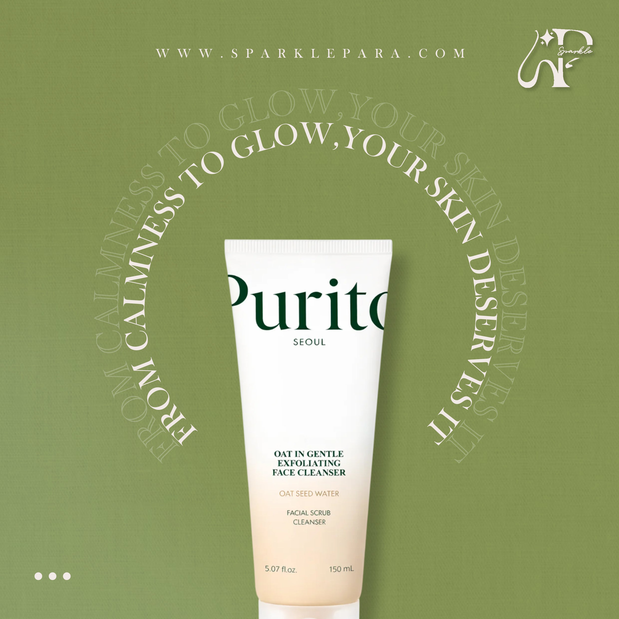 Purito SEOUL Oat In Gentle Exfoliating Face Cleanser | Oat seed water‏