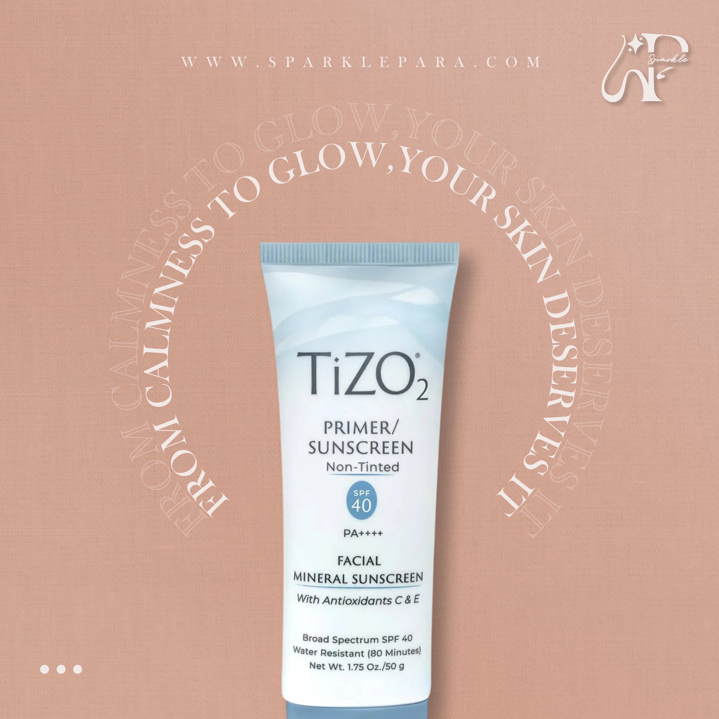 TiZO2 Facial Primer Non-tinted Sunscreen SPF 40